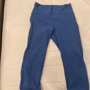 Lululemon size four cropped blue workout pants